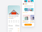 Hotel App Design Concept orange hotel app star sea rdd paper design projection icon clouds blue pink color red green wallpaper web ui