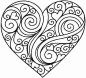 Doodle Love : Doodles and dreams of love fill this pretty heart design. Downloads as a PDF. Use pattern transfer paper to trace design for hand-stitching.