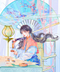 国风象棋少女_小黑牙爱画画__插画师作品_涂鸦王国gracg.com