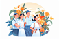 各行各业人物不同职业五一劳动节插画