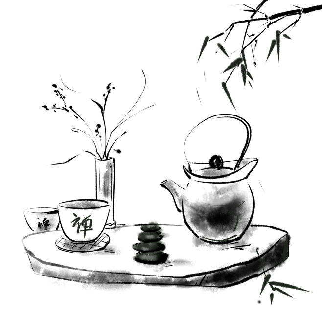 水墨禅意茶具