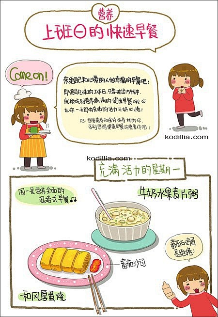 【手绘食谱】周一到周五，教你怎样安排上班...