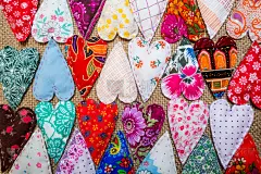 背景,动物心脏,贺卡,水平画幅,纺织品,无人,手艺,情人节,拼缝物,情人节卡