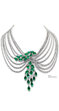 Farah Khan Zambian Emerald Multi-Layered Necklace: