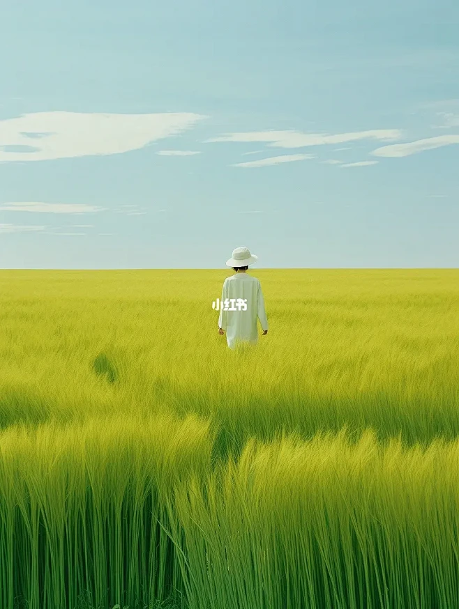 Midjourney 插图·麦田｜好治愈