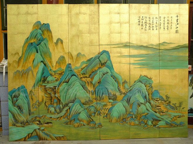 尚漆坊 金箔画 漆画 酒店壁画 磨漆画 ...