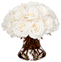 Open Pave Roses Bouquet - traditional - artificial flowers - The French Bee