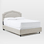 Franklin Bed Set, Queen, Linen Weave, Platinum