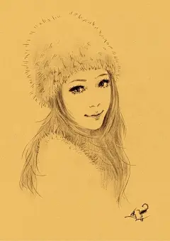 温馨的泛黄色调岁月感美女画插画[12P]-美术插画 - DOOOOR.com
