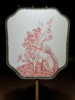 画扇子的季节！瑞兽手绘团扇。 - 小红书