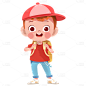 手绘-卡通儿童元素人物插画贴纸3