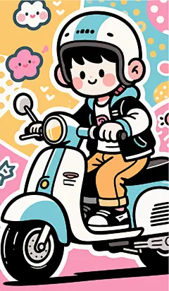 卡通快递小哥插画