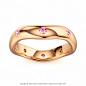 Rose Gold Romantic Ring EMOTIONS at Colors of Eden #pink #sapphire #ring