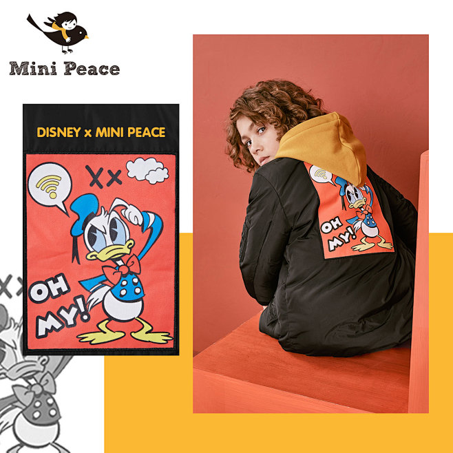 minipeace男童羽绒服中长款90%...