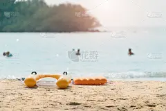 夏天,海滩,橡胶游泳圈,地形,海洋,戒指,壁纸,运动模糊,背景,游泳