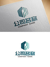 简约风格科技感企业logo