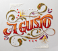 A Gusto : The project, entitled “A Gusto”, highlights the innate flow of fileteado together with decorative lettering design and an organic interpretation of food ingredients.