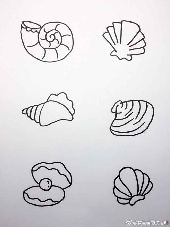 海底世界大海小鱼珊瑚简笔画！ #手绘插画...