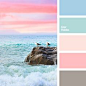 The most romantic combination of translucent turquoise, sparkling aquamarine and creamy pink hue, which accompanies the birth of a new day. This palette is.
