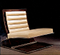 ARCHITECTURAL MACASSAR EBONY AND STEEL LOUNGE CHAIR