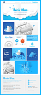 Volkswagen - Think Blue. Website : Back in 2013 Before flat design, we worked on the redesign of the Volkswagen's Think Blue. official Website, me and Sindy were in charge of the design, we worked along with a great team and this is the result of everyone