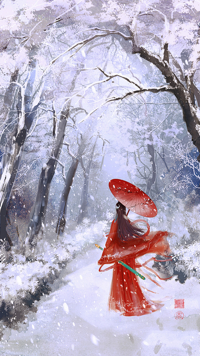 人间四季_画画的云淡风轻__插画师作品_...