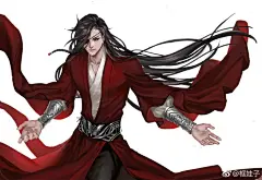 #天官赐福#画的时候就 莫名觉得跟这个表情包很像。。。之前出门发的急 。。补上 ​​​​