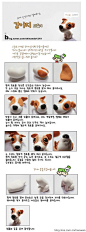 粘土教程【动物】—韩国粘土教程动物04小狗