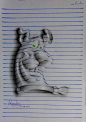 15岁少年一组3D素描画15