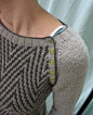 Herringbone sweater! I'm thinking a nice oatmeal wool, plus some variegated Spincycle yarn for the contrast!针织服饰 针织细节 