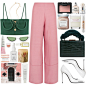 A fashion look from January 2018 featuring crop tank, high waisted wide leg pants and pointy-toe pumps. Browse and shop related looks.