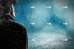 男人 雨 雪的雨 独自的 香烟 高清壁纸 帽子 轮廓 孤独