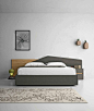 Double bed / contemporary / with upholstered headboard / upholstered MINIMAL Dall'Agnese Industria Mobili