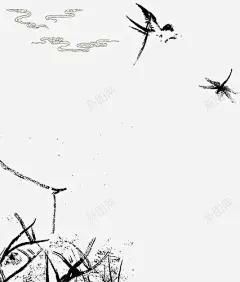 水墨画燕子 创意素材