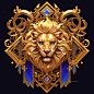 enycjt1591_A_golden_lion_head_surrounded_by_ornate_patterns_and_918f430d-6865-41ed-b14d-b9482dc6a518