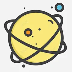 手绘星球片 创意素材