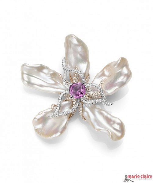 mikimoto御木本珍珠花朵胸针