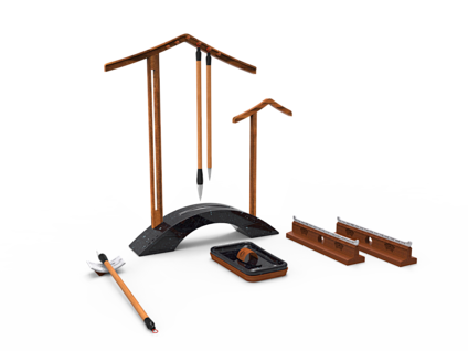 小桥流水文房四宝