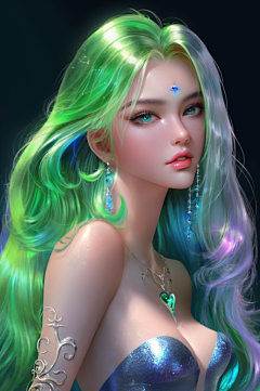 菜菜TOP采集到AI形象-少女