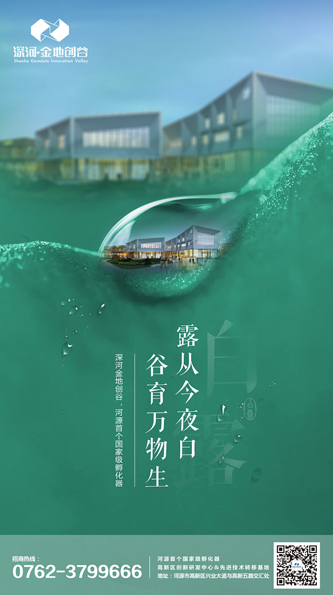 白露，地产创意海报