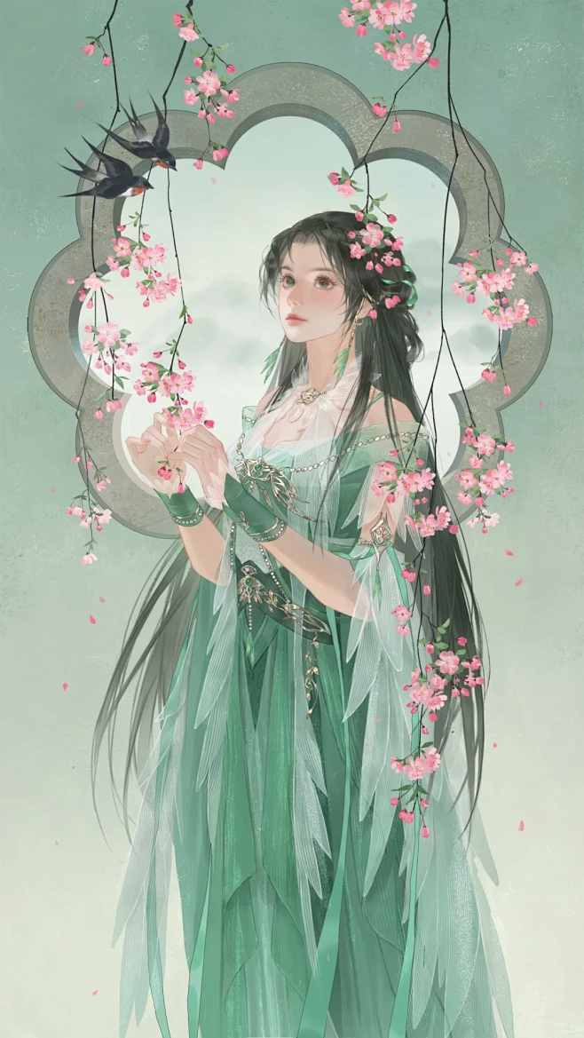 落花人独立，微雨燕双飞丨剑网3长歌 - 小红书-花瓣网