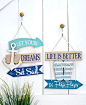 Feel like you're always near the beach with this Coastal Wall Sign. It features an uplifting phrase with nautical-themed embellishements and a rope hanger. Appr
