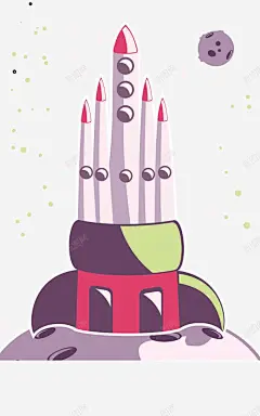 宇宙火箭飞船图案矢量图图标 平面电商 创意素材