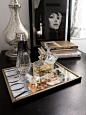 Vintage Parisian frame turned into a perfume tray using a 1950s Vogue Cover reprint. Get it now at www.etsy.com/shop/mookandbup