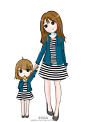 ( • ̀ω•́ )✧ 一定要生个女儿，然后一起穿成这样~（你萌喜欢哪一套） via：陈呛呛