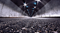 General 2560x1440 architecture interior abandoned silent road tunnel lights stones concrete wall arch depth of field