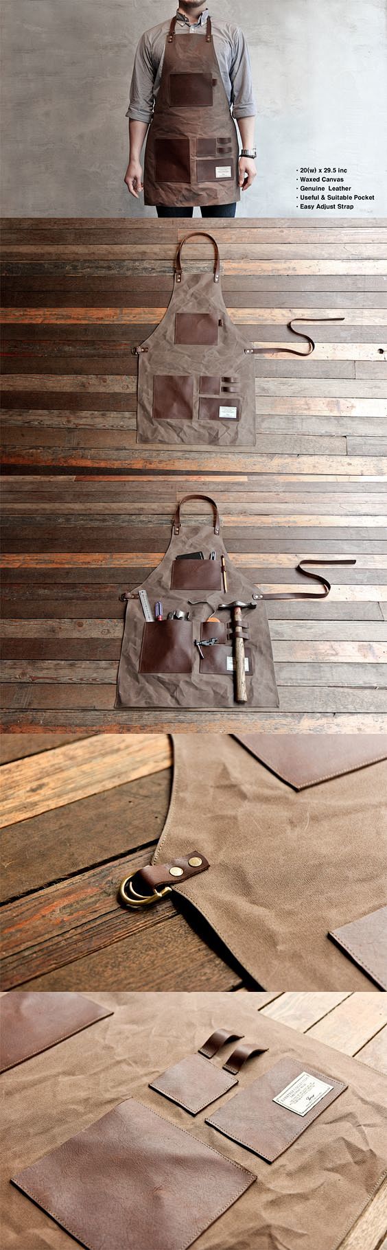Leather tool apron.:...