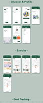 移动健康保健运动手机app用户界面ui设计模板sketch素材下载模板