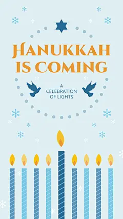Hanukkah Festival Celebration Instagram Story Image