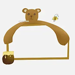 大熊咖色装饰边框图片大小2000x2000px 图片尺寸421.75 KB 来自PNG搜索网 pngss.com 免费免扣png素材下载！插图#方框插画#蜜蜂#纹理边框#小熊边框#小熊方框#